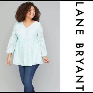Lane Bryant baby doll top with tie detail